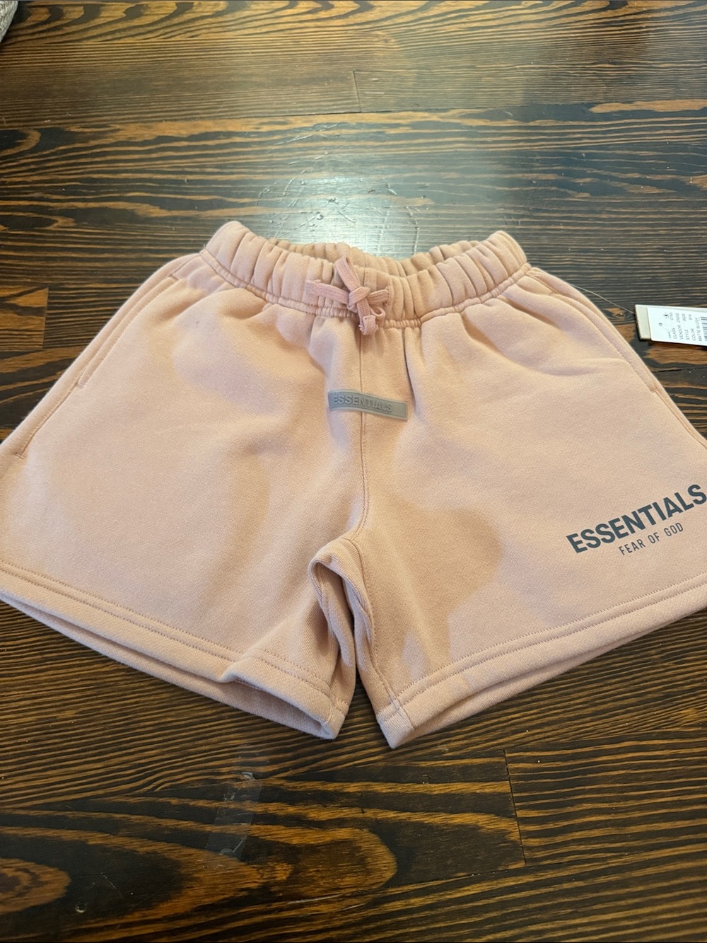 Fear of God ESSENTIALS Kids Blush Pink Fleece Shorts